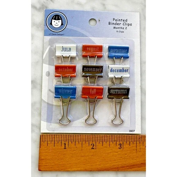 NEW Lot of 4 Scrapbook Embellishments & Clips- Christmas Winter & Months of Year - Picture 15 of 15